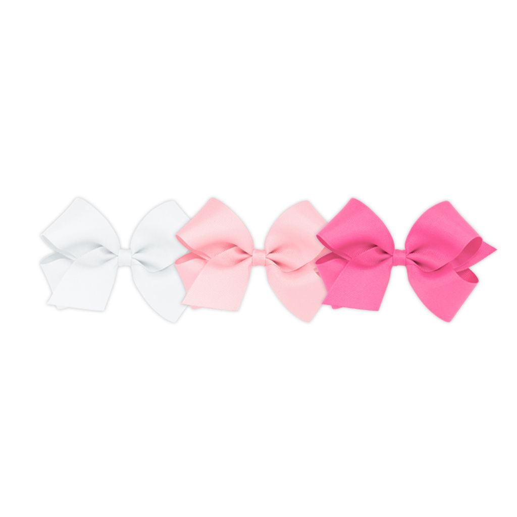 BUY MORE AND SAVE! 3 Medium Classic Grosgrain Girls Hair Bows - ASSORTED