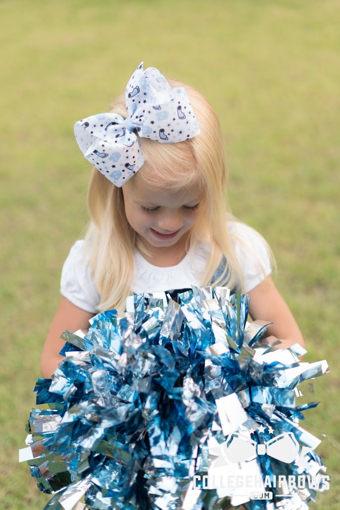 King Signature Collegiate Logo Print Grosgrain Hair Bow