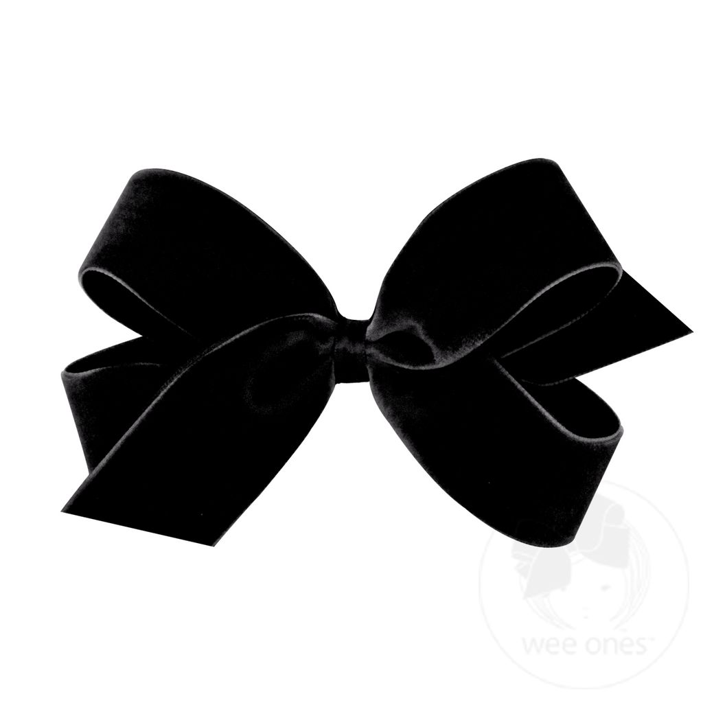 Large Classic Velvet Bow - BLACK