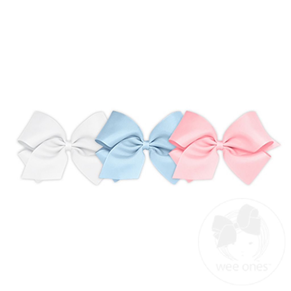BUY MORE AND SAVE! 3 King Classic Grosgrain Girls Hair BowS	