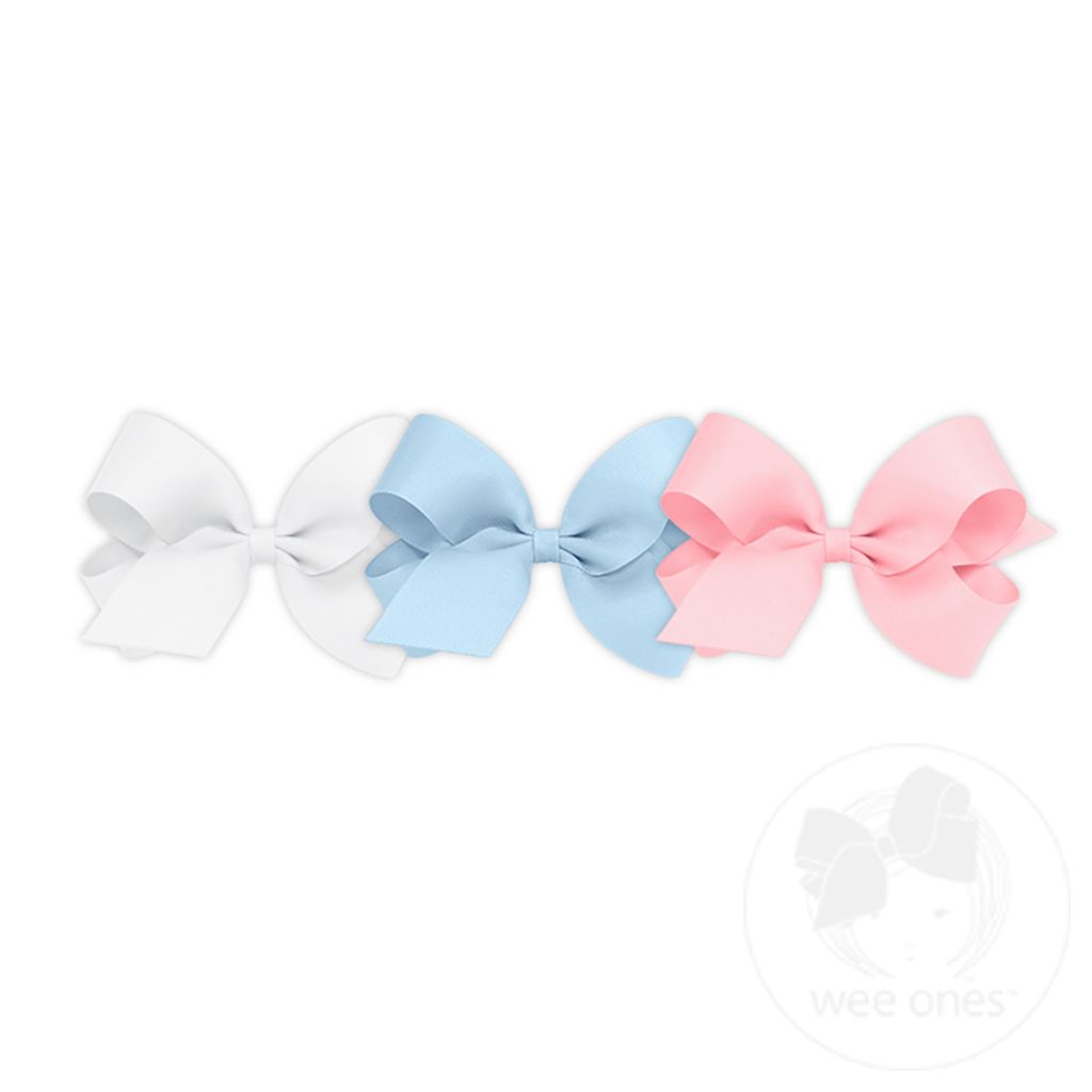 BUY MORE AND SAVE! 3 Large Classic Grosgrain Girls Hair Bows
