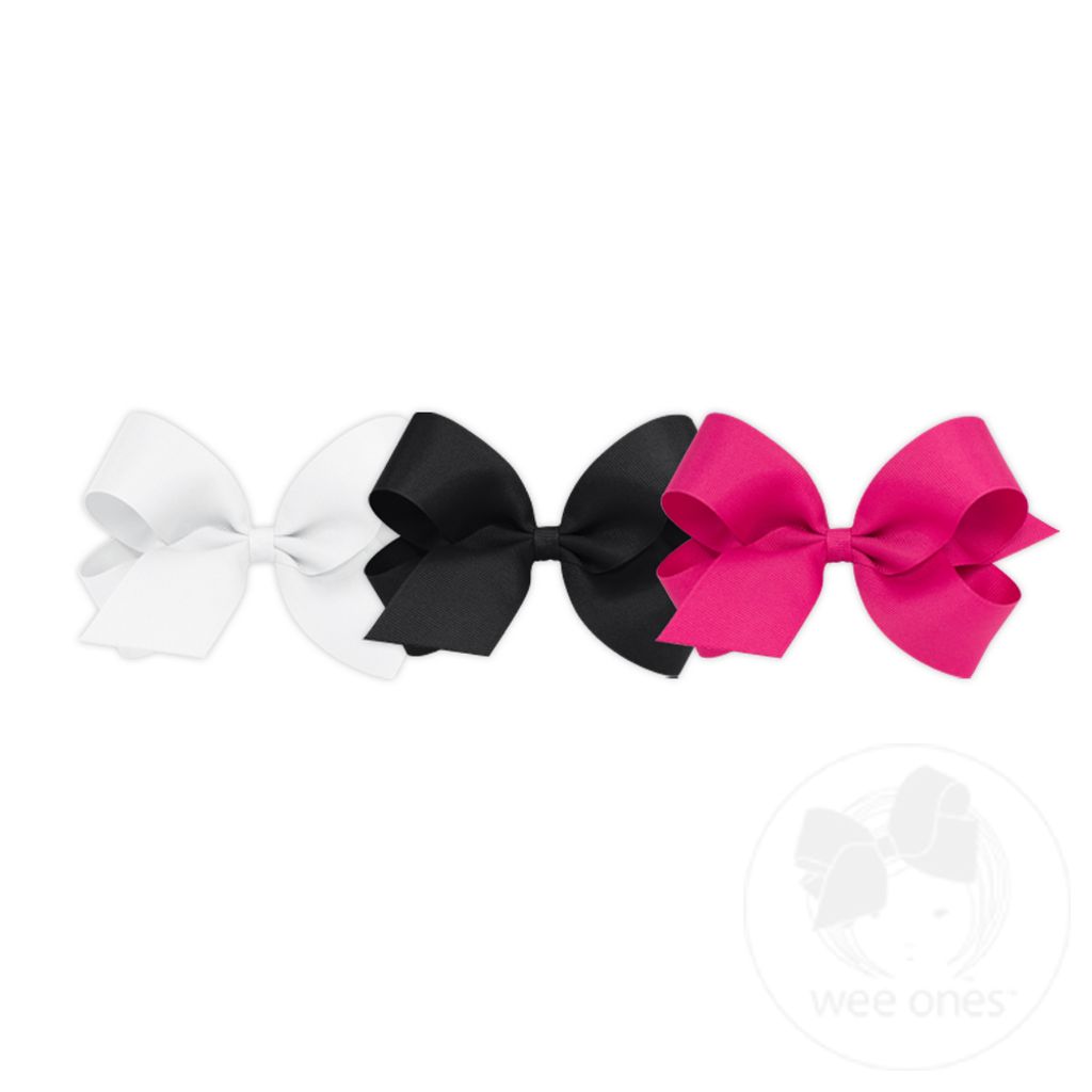 BUY MORE AND SAVE! 3 Large Classic Grosgrain Girls Hair Bows