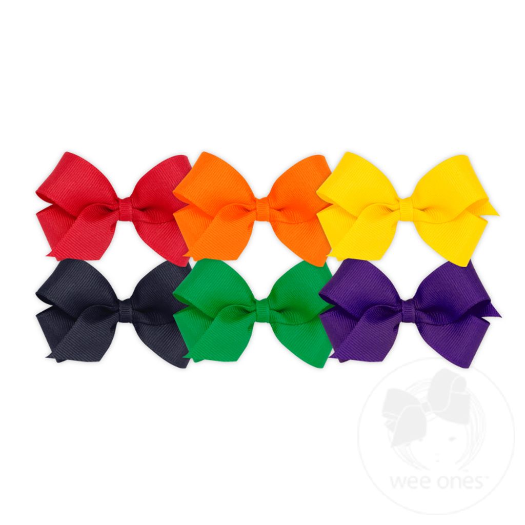 BUY MORE AND SAVE! 6 Mini Classic Grosgrain Girls Hair Bows