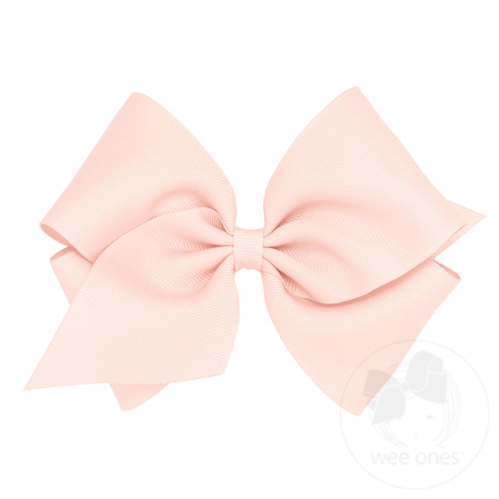 Mini King Classic Grosgrain Girls Hair Bow (Plain Wrap) - SIDESHOW ROSE
