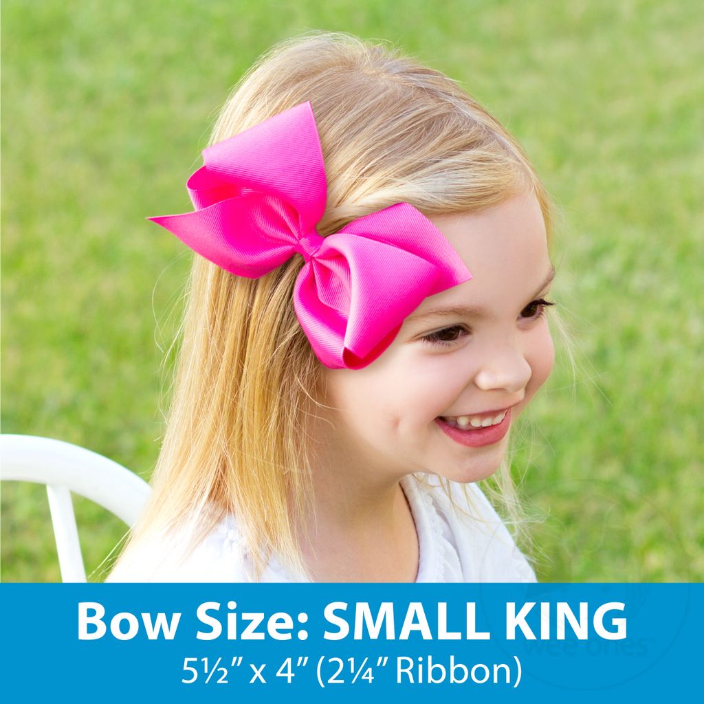 Small King Jewel Satin Hair Bow on Matching Tapered Headband