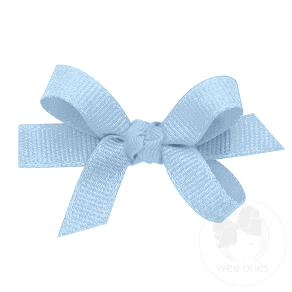 Baby Classic Grosgrain Girls Hair Bow (Knot Wrap) - MILLENNIUM BLUE