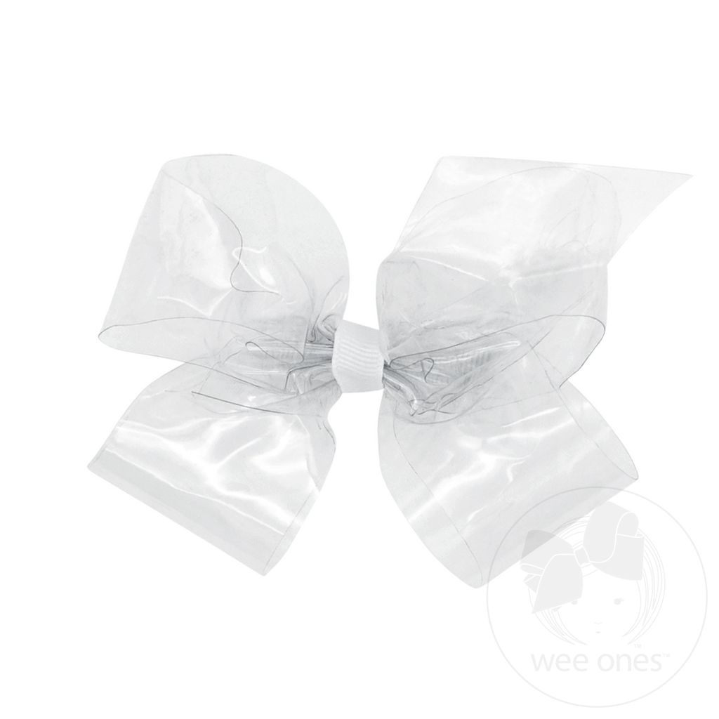 Medium WeeSplash Colored Swim Bow with Plain Wrap - CLEAR
