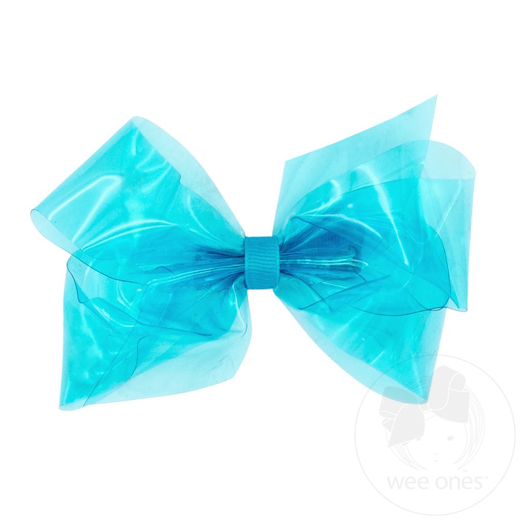 Medium WeeSplash Colored Swim Bow with Plain Wrap - NEW TURQUOISE