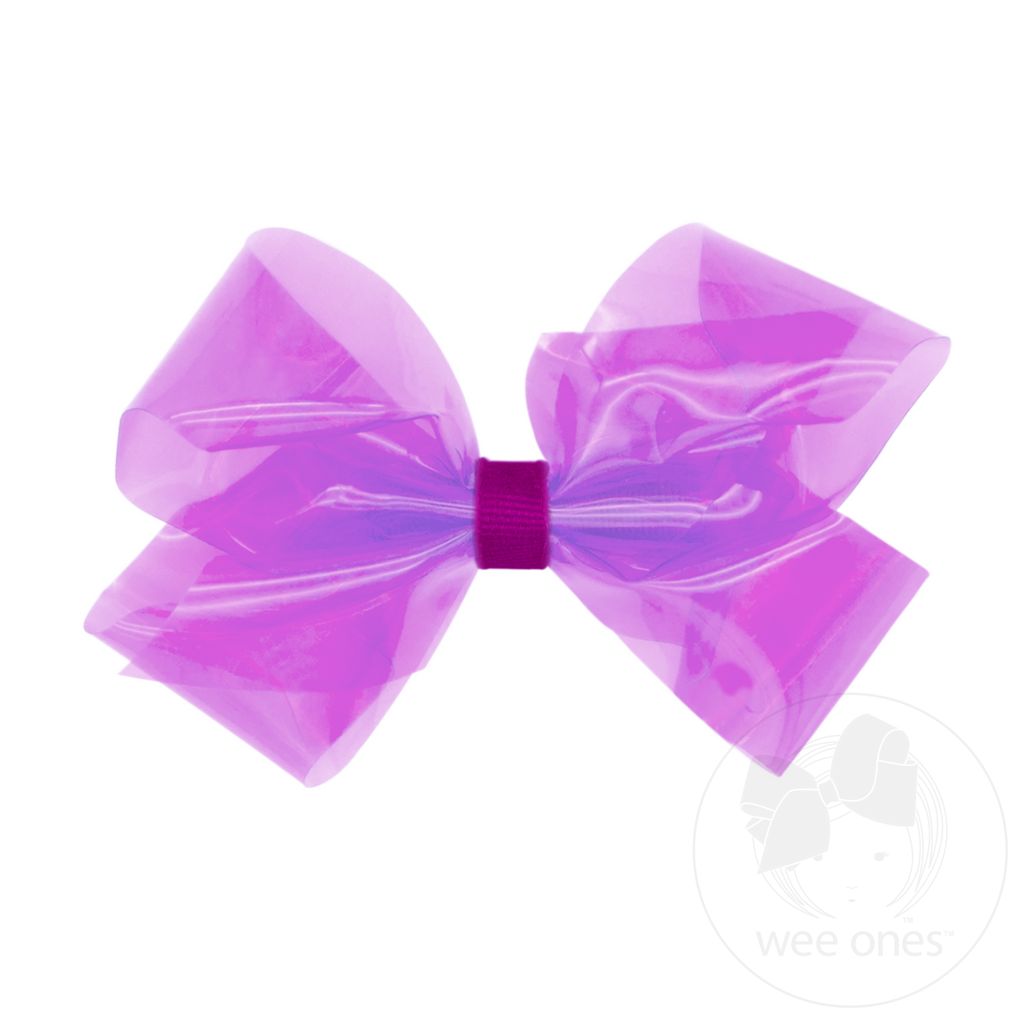 Medium WeeSplash Colored Swim Bow with Plain Wrap - ROYAL ORCHID