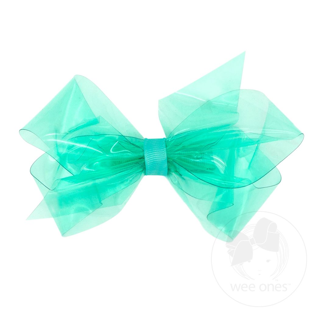 Medium WeeSplash Colored Swim Bow with Plain Wrap - TROPIC