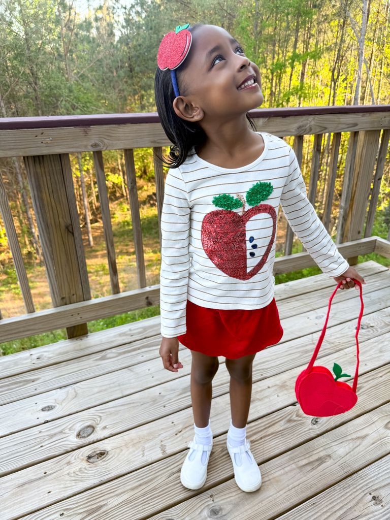 Extra Large Glitter Foam Apple School-themed Headband