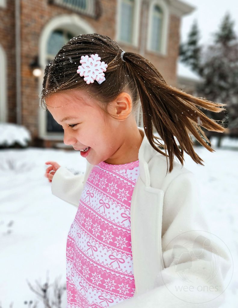 Layered Glitter Holiday Hair Clip