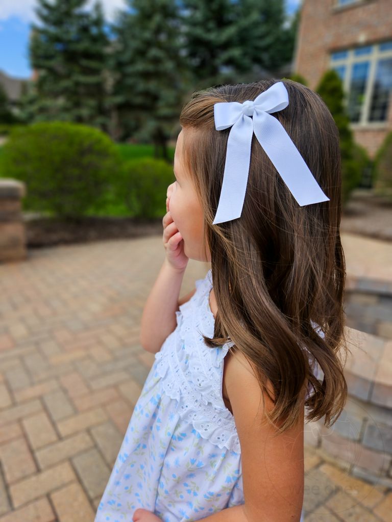 Tiny Grosgrain Bowtie with Knot Wrap and Streamer Tails