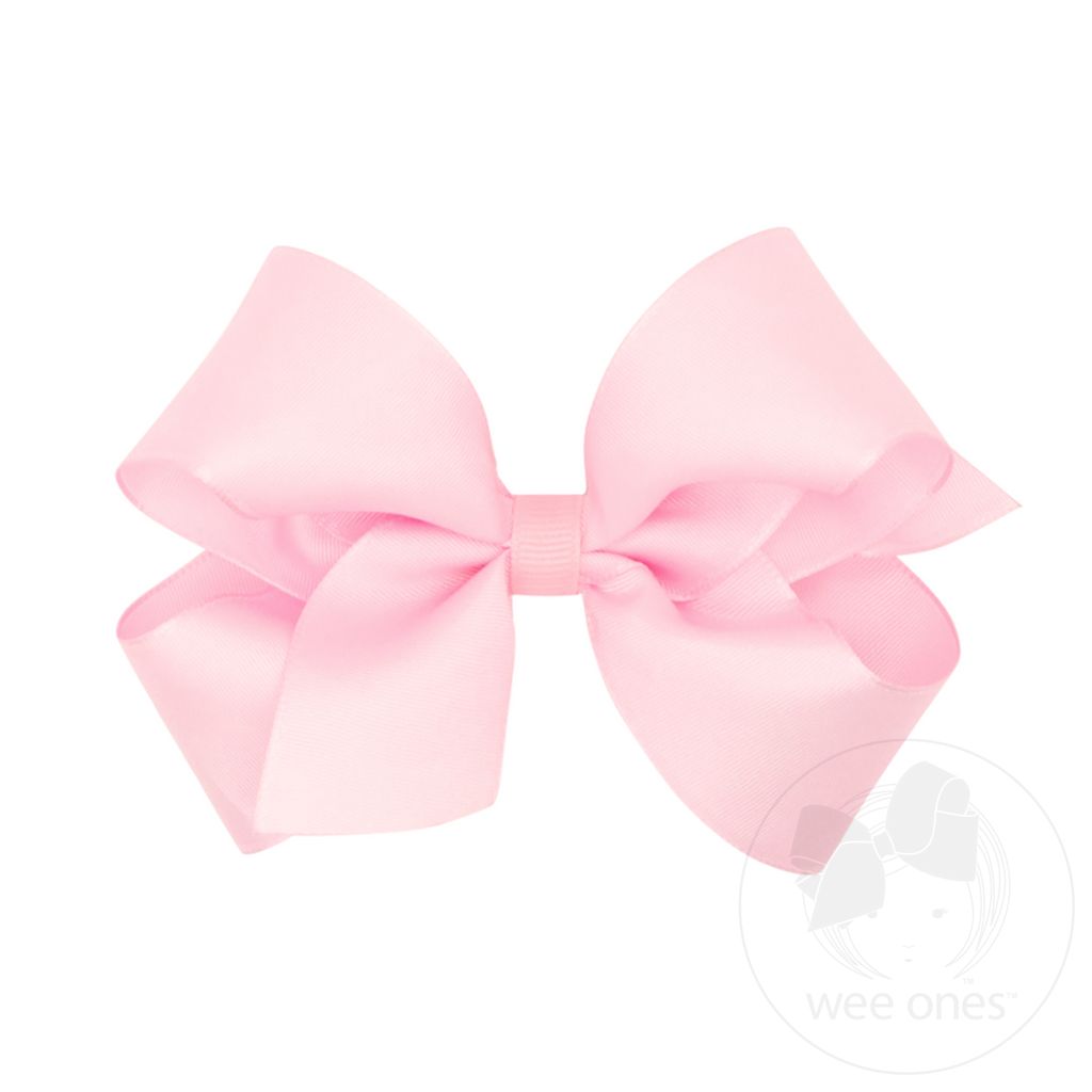 Medium Taffeta Hair Bow - LT PINK