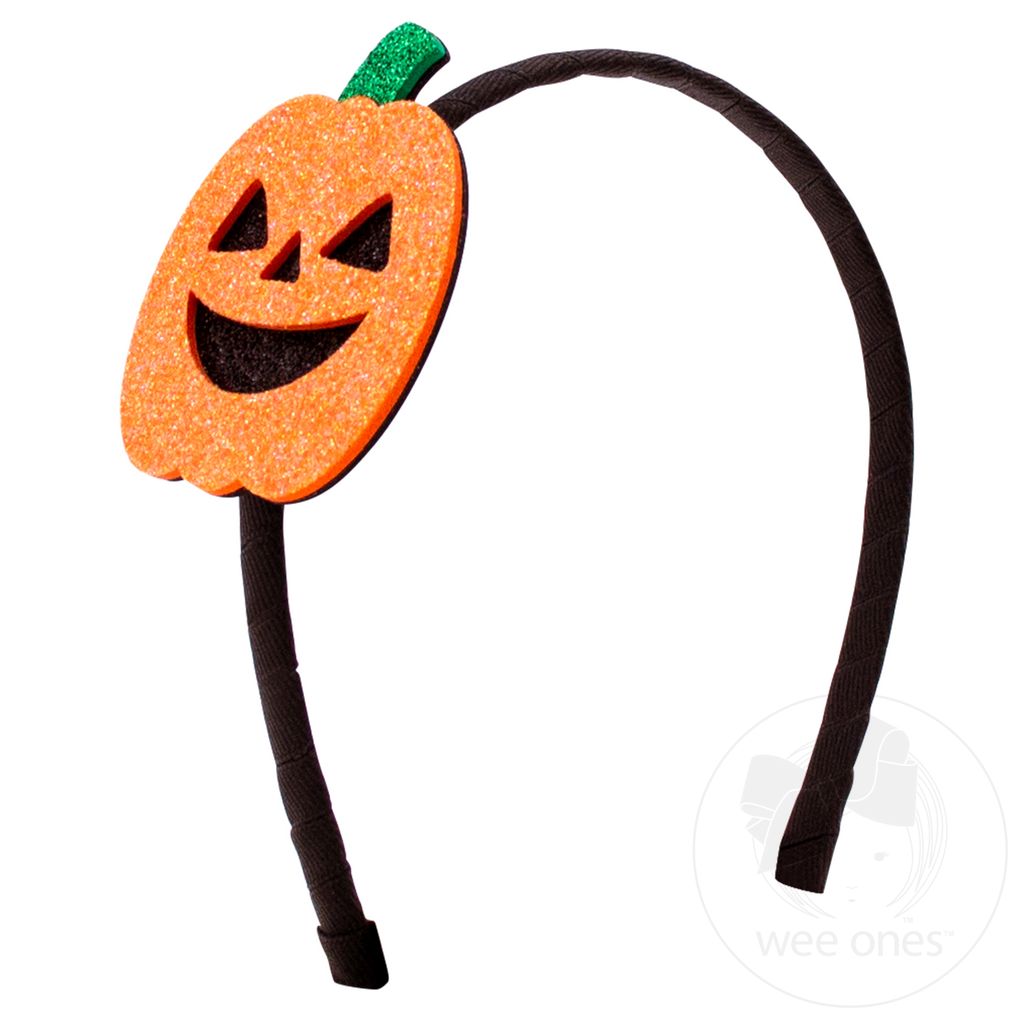 Extra Large Glitter Foam Halloween-themed Jack-O-Lantern Headband - JACK O LANTERN