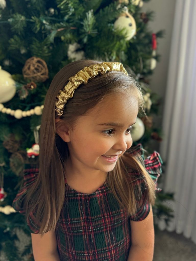Metallic Lamé Ruffle Headband