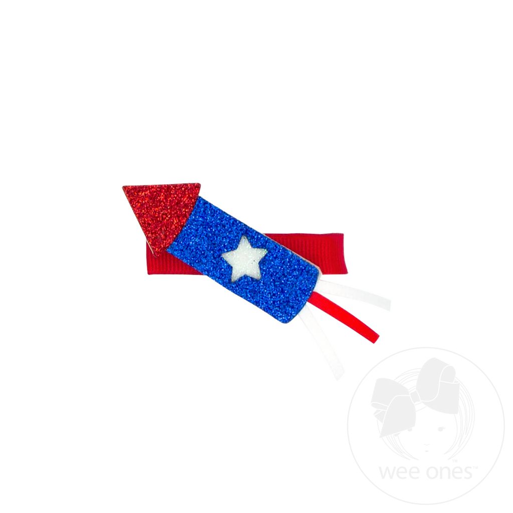 Glitter Firework Americana Hair Clip - FIREWORKS