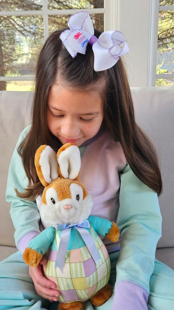 Medium Grosgrain Bows with Moonstitch Edge and Peeps Embroidery
