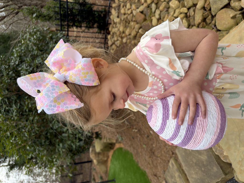 King Flower Sequin Tulle Overlay Grosgrain Hair Bow