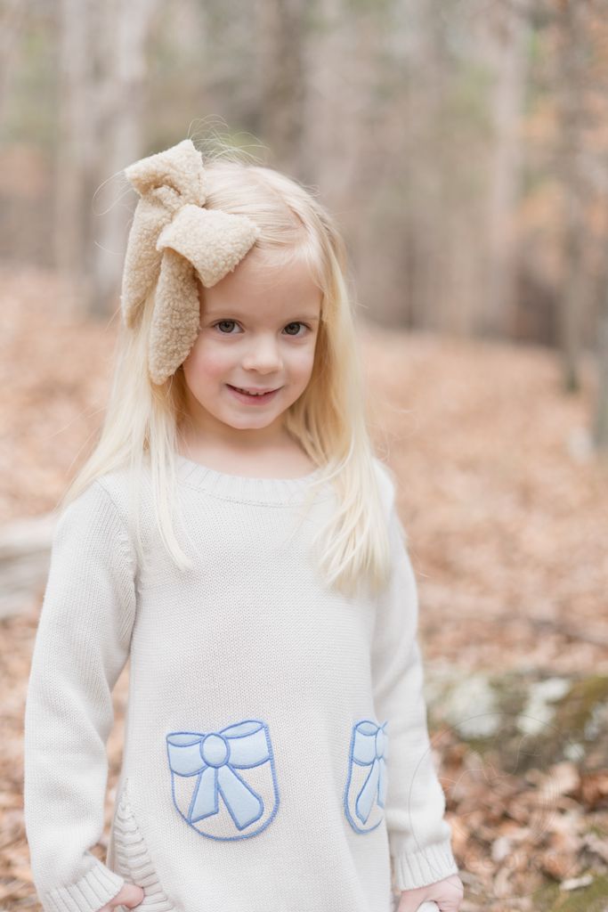 Medium Faux Sherpa Whimsy Tails with Grosgrain Wrap