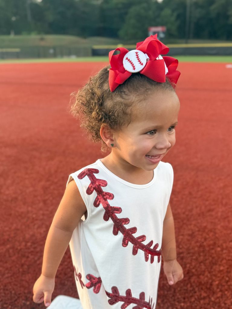 Embroidered Baseball Hair Clip