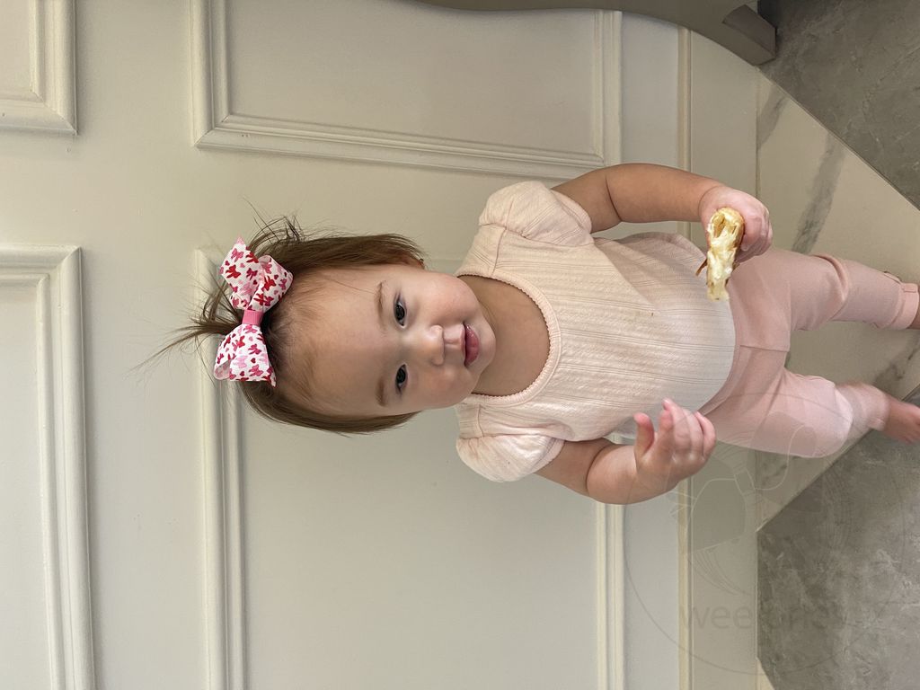 Mini Heart Print Grosgrain Bow