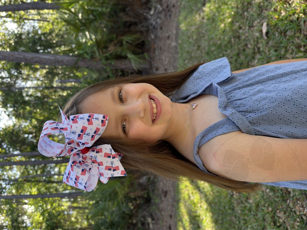 King Patriotic Print Grosgrain Hair Bow
