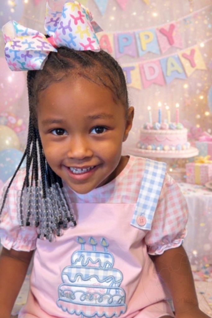King Birthday Balloon Print Grosgrain Hair Bow