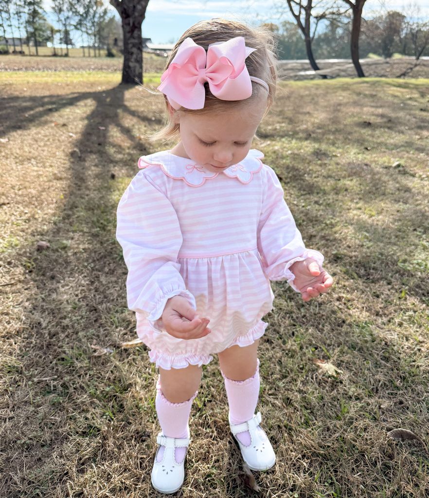 Mini King Grosgrain Hair Bow on Baby Band