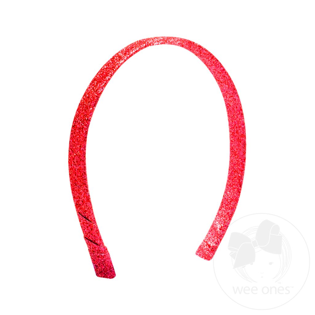 Glitter Vinyl Wrapped Headband - RED
