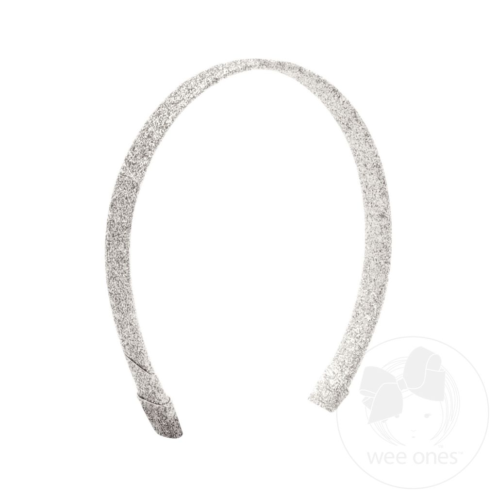 Glitter Vinyl Wrapped Headband - SILVER