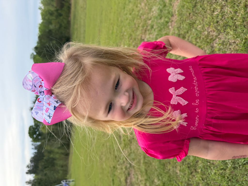 King Back to School Colorblock ABCs Print Hair Bow