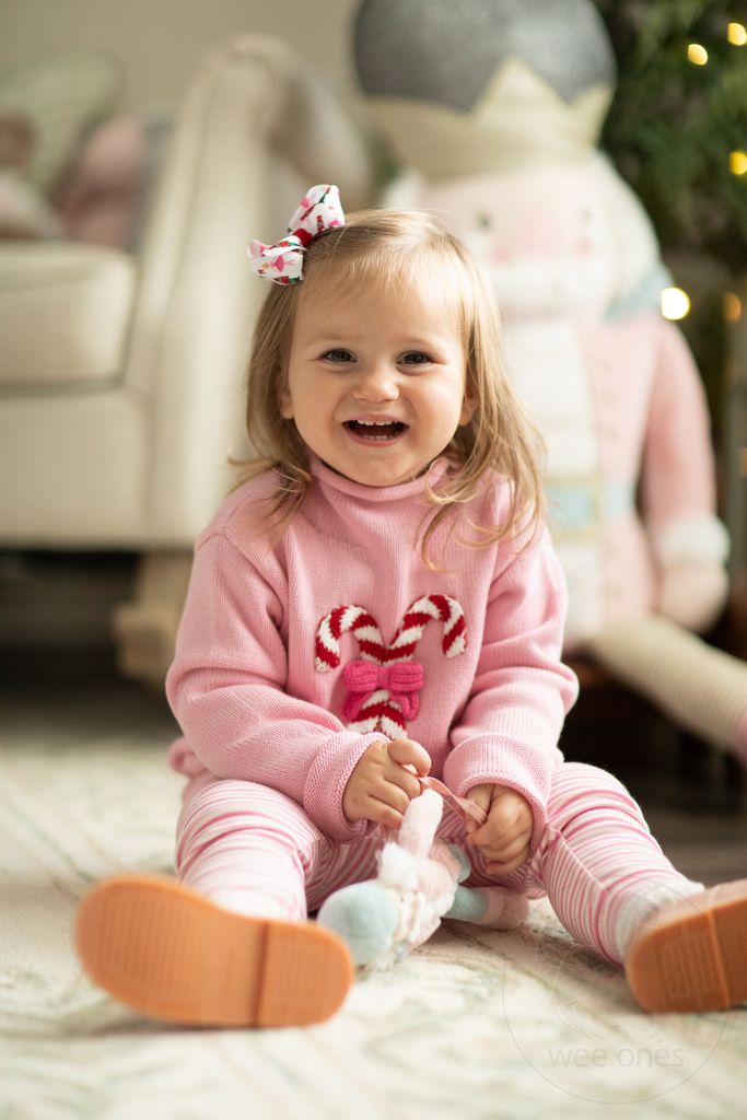 Extra Small Nutcracker Print Christmas Hair Bow