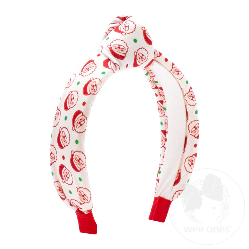 Santa Christmas Knot Headband - WHITE SANTA