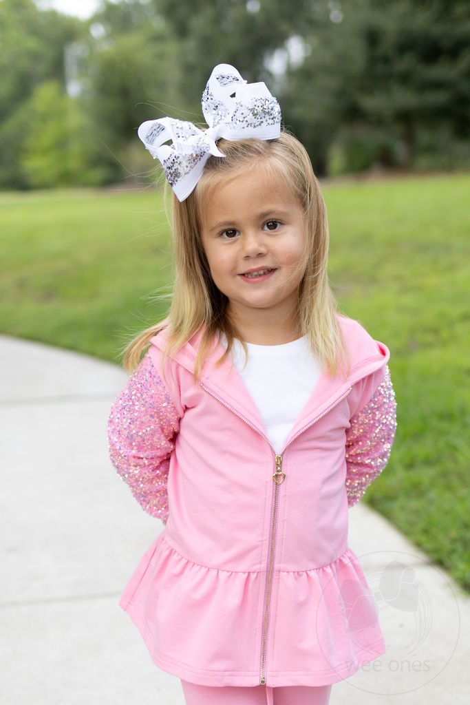 King Linen and Sequin Hair Bow