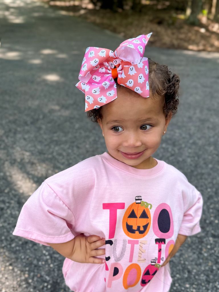 King Halloween Ghost Print Hair Bow