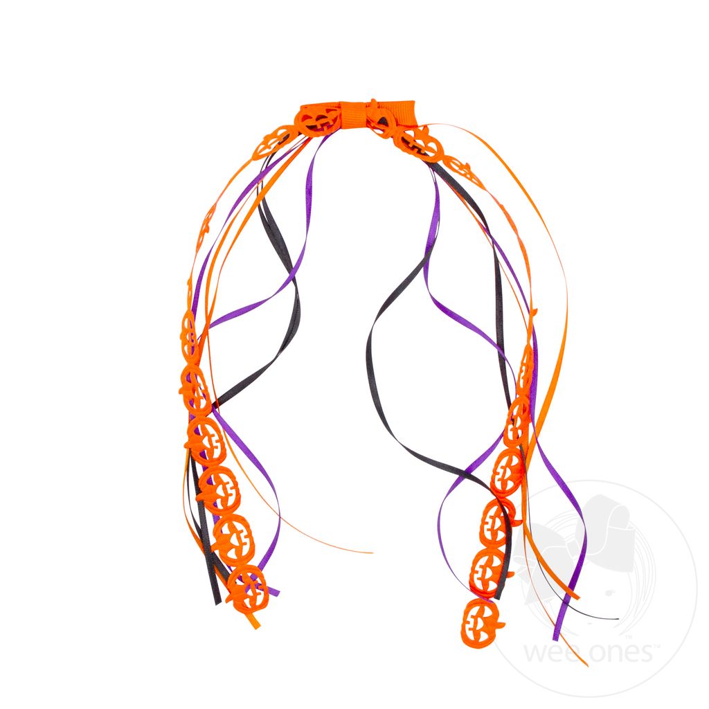 Halloween Jack o' Lantern Streamer Hair Clip - JACK O LANTERN