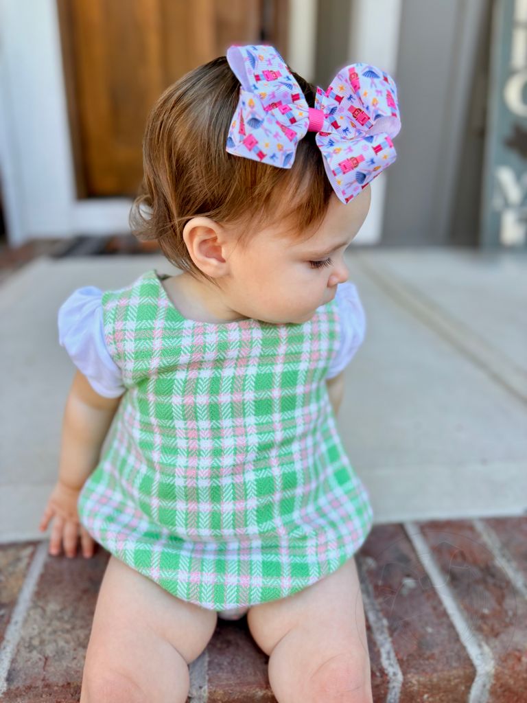Medium Pink Nutcracker Print Bow
