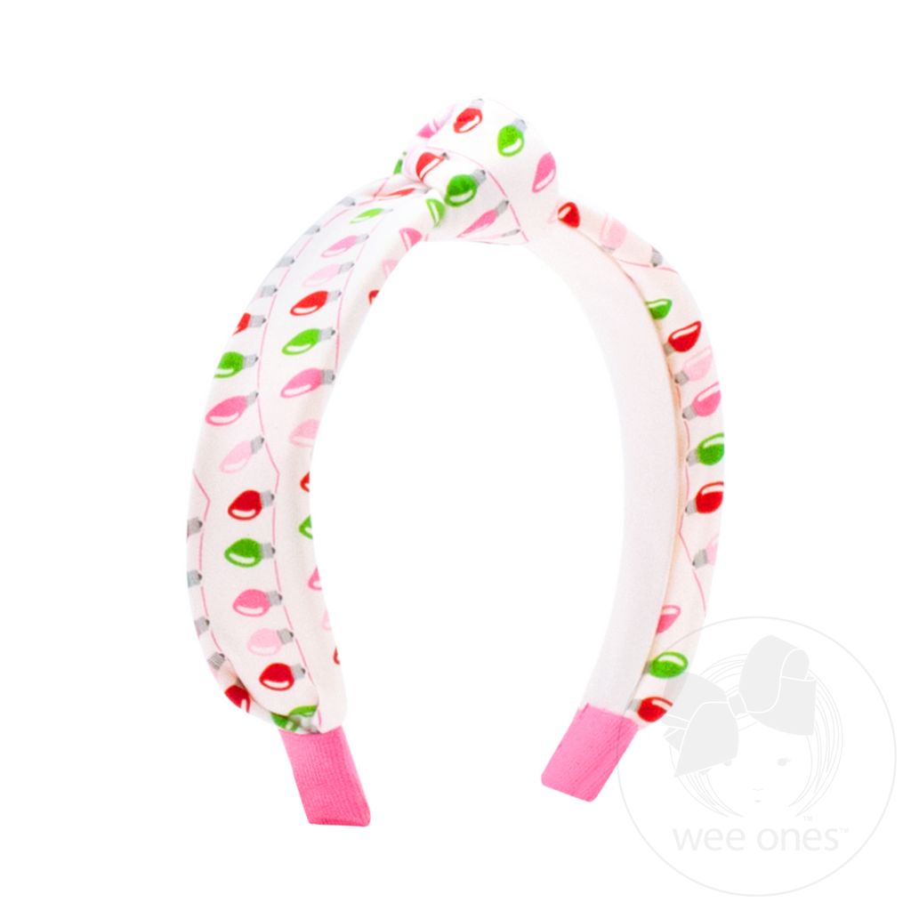 Pink Christmas Lights Knot Headband - LIGHTS