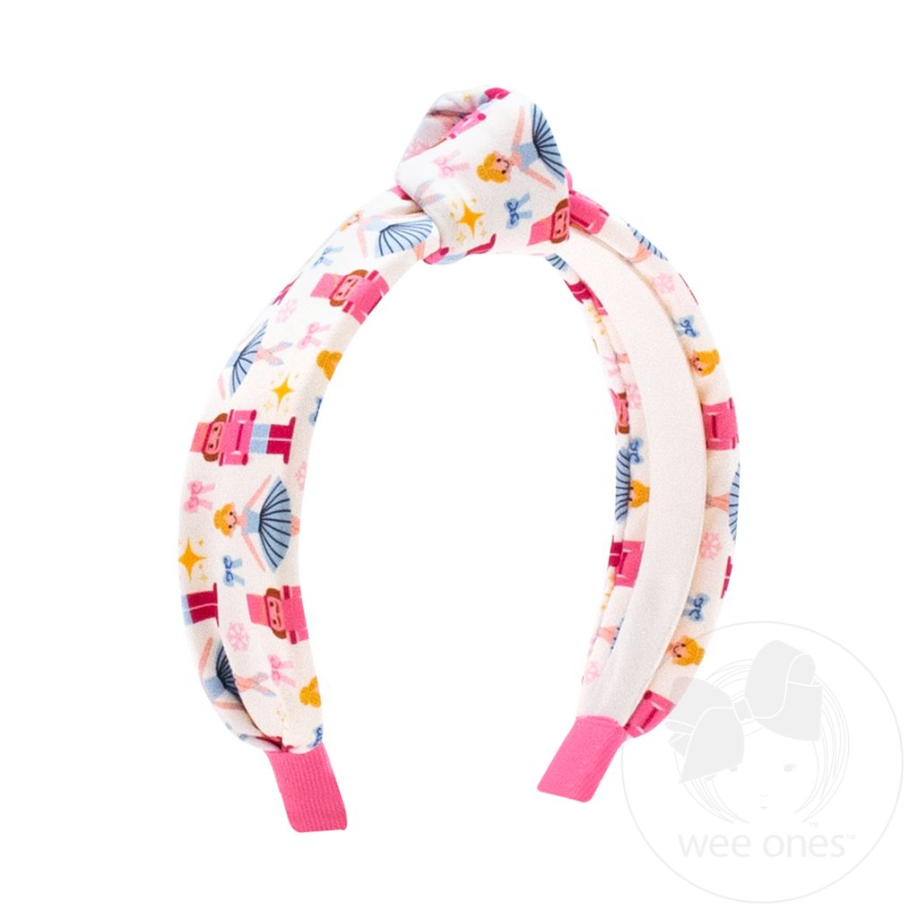 Pink Christmas Nutcracker Knot Headband - NUTCRACKER