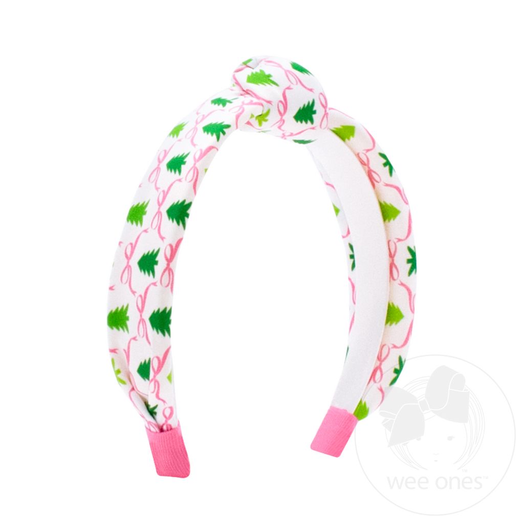 Pink Christmas Tree Knot Headband - TREE