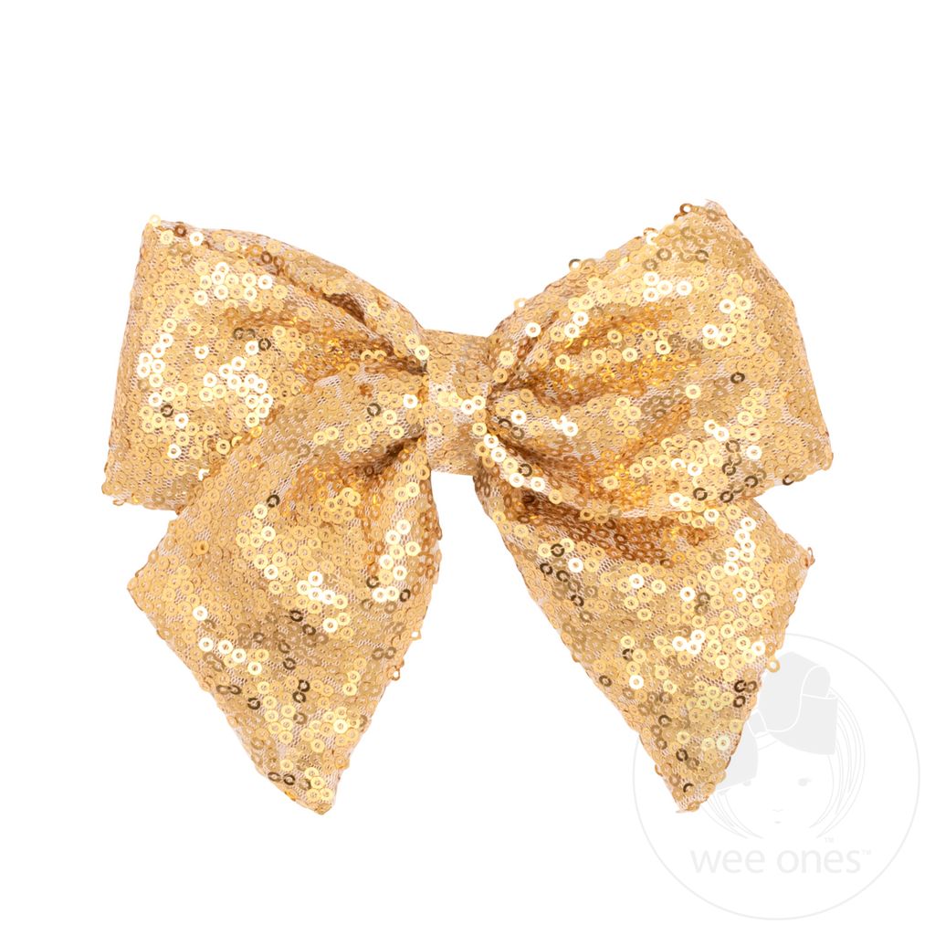 King Sequin Bowtie with Tails - GOLD
