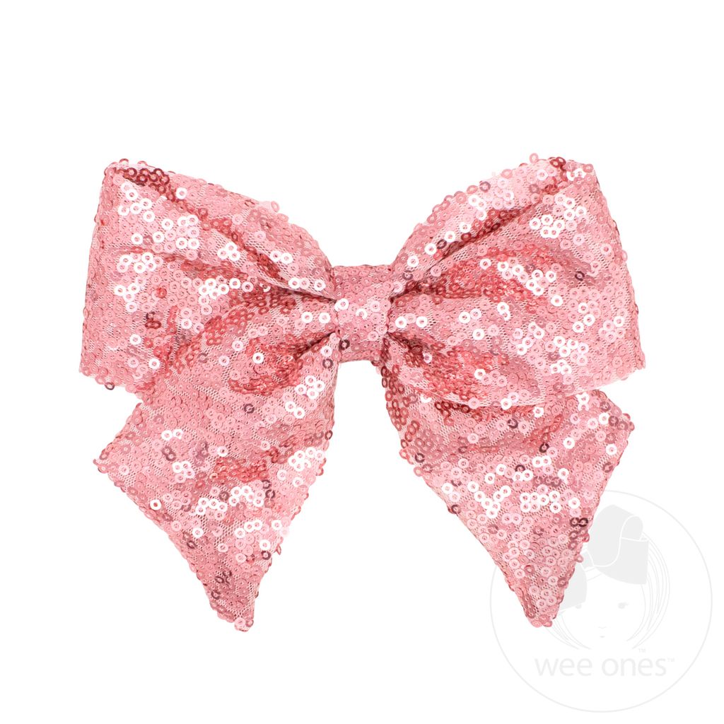 King Sequin Bowtie with Tails - PEARL