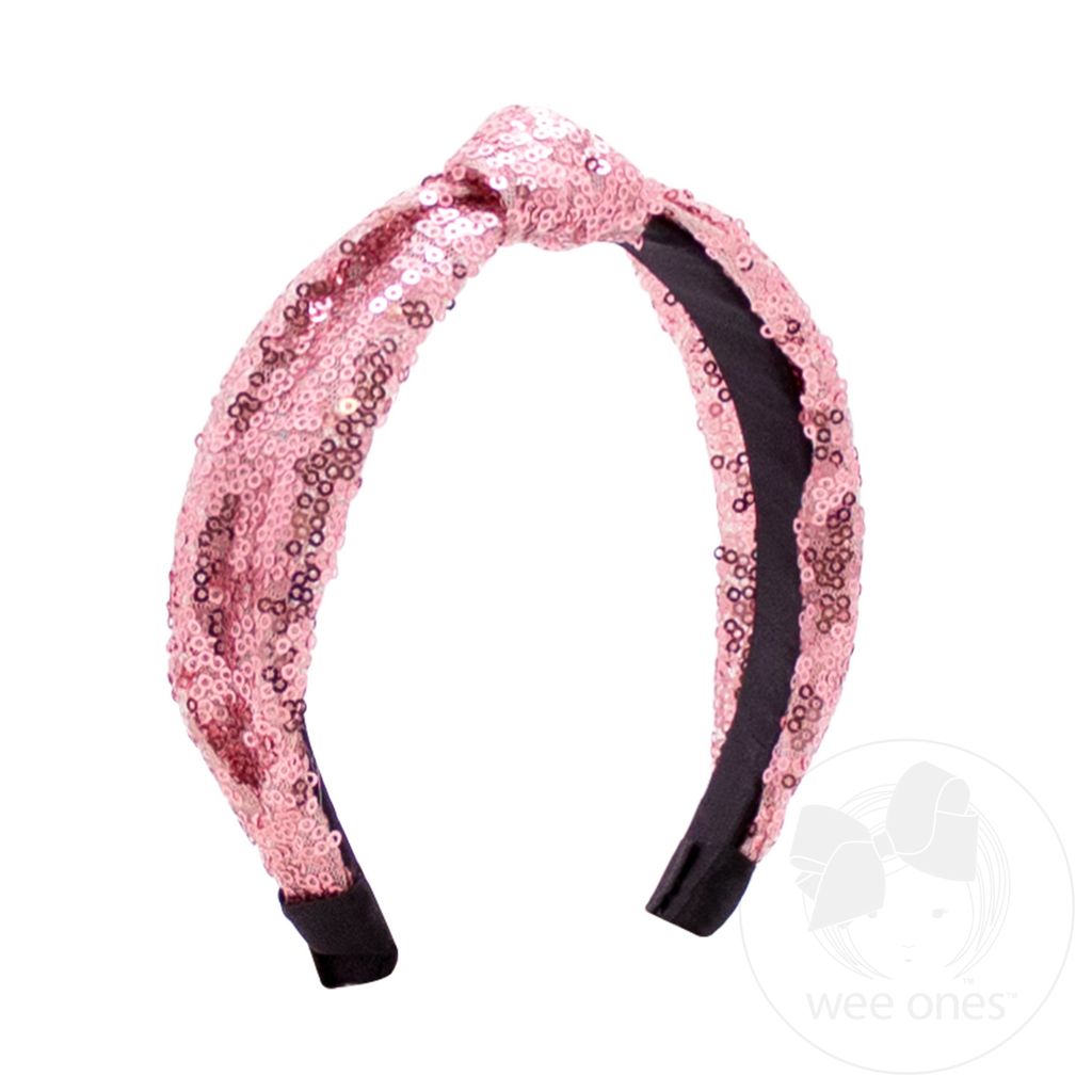 Sequin Knot Headband - PEARL