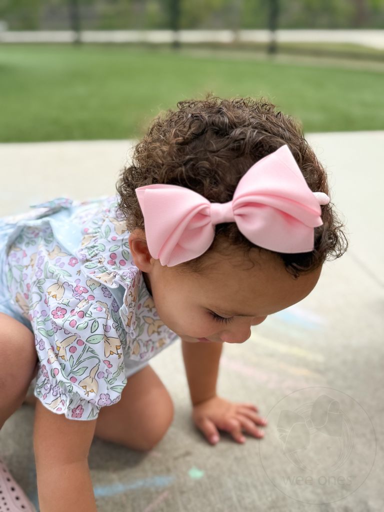Mini King Pleated Grosgrain Hair Bow Headband