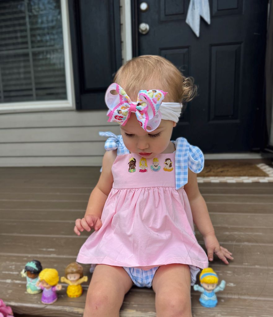 Medium Princess Print Grosgrain Hair Bow
