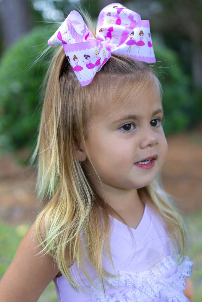 King Dancer Print Grosgrain Hair Bow