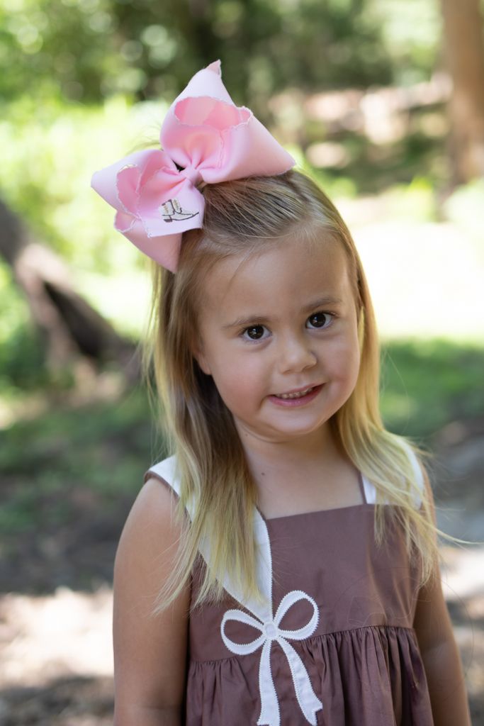 King Western Embroidered Moonstitch Hair Bow