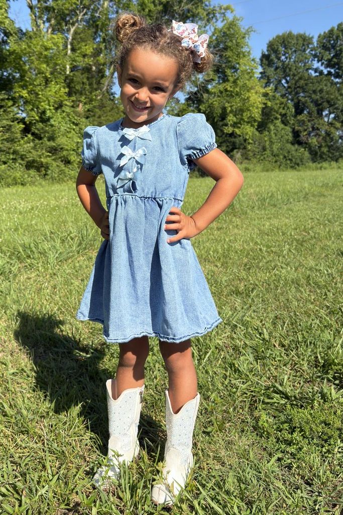 Medium Cowgirl Boots Print Hair Bow