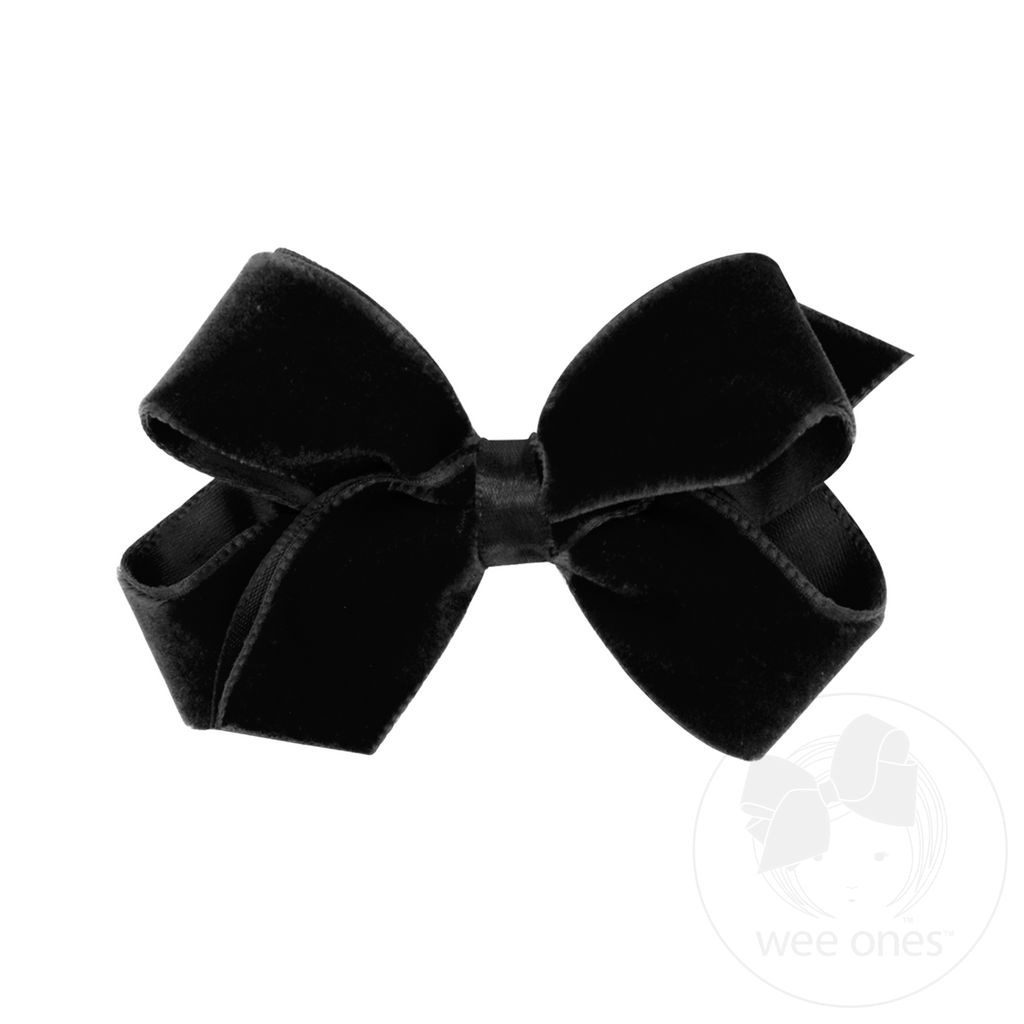 Mini Classic Velvet Bow - BLACK